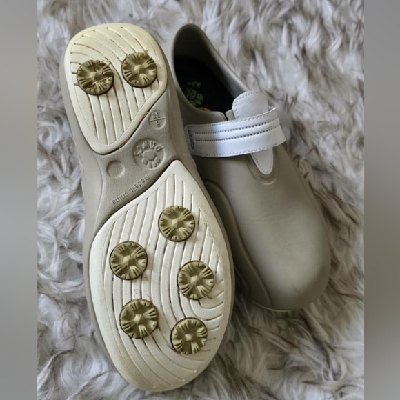 Dawgs Ultralite Womens Golf Shoes Size 8/38 White & Tan 🌴 - Picture 4 of 9